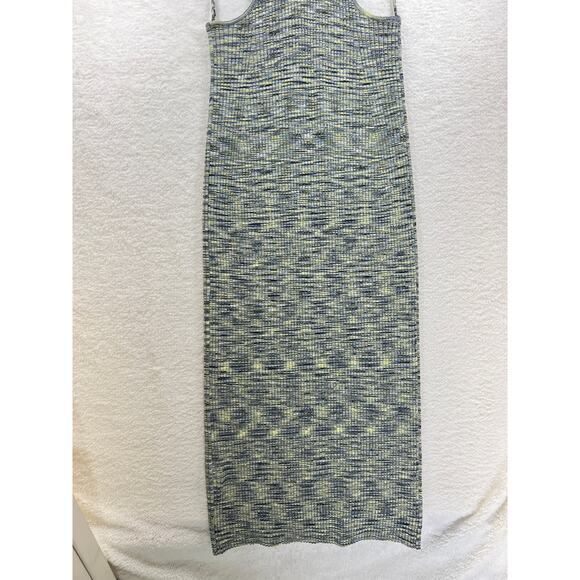 Jonathan Simkhai Rib Knit Cut Out Basil Space Dye Colleen Midi Dress Medium - Picture 10 of 15